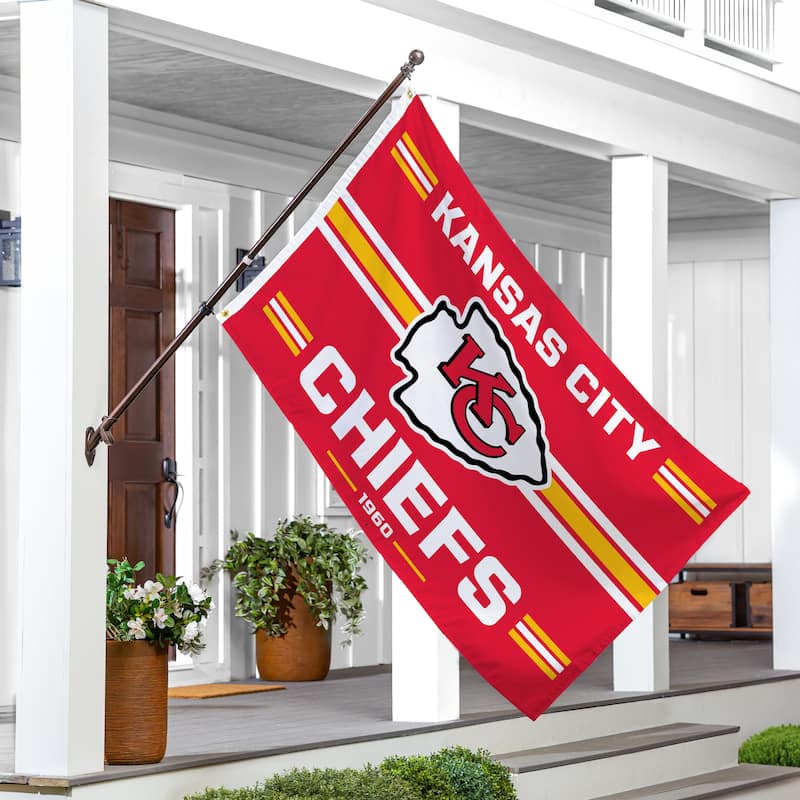 Kansas City Chiefs Single Sided Flag w/ 2 Grommets, 3'x5'