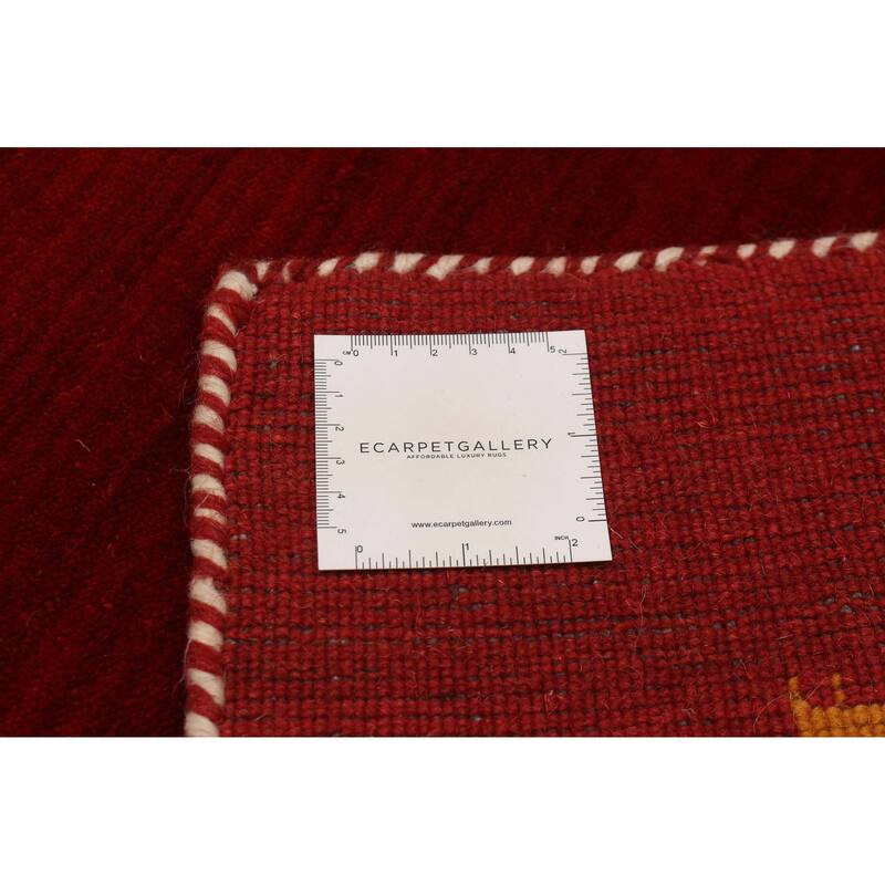 Kashkuli Gabbeh Red Rug 2'9" x 11'1" - 2'9 x 11'1