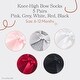 preview thumbnail 2 of 6, CozyWay Toddler Knee High, Bow style, Black/White/Gray/Pink/Red - 5 pair