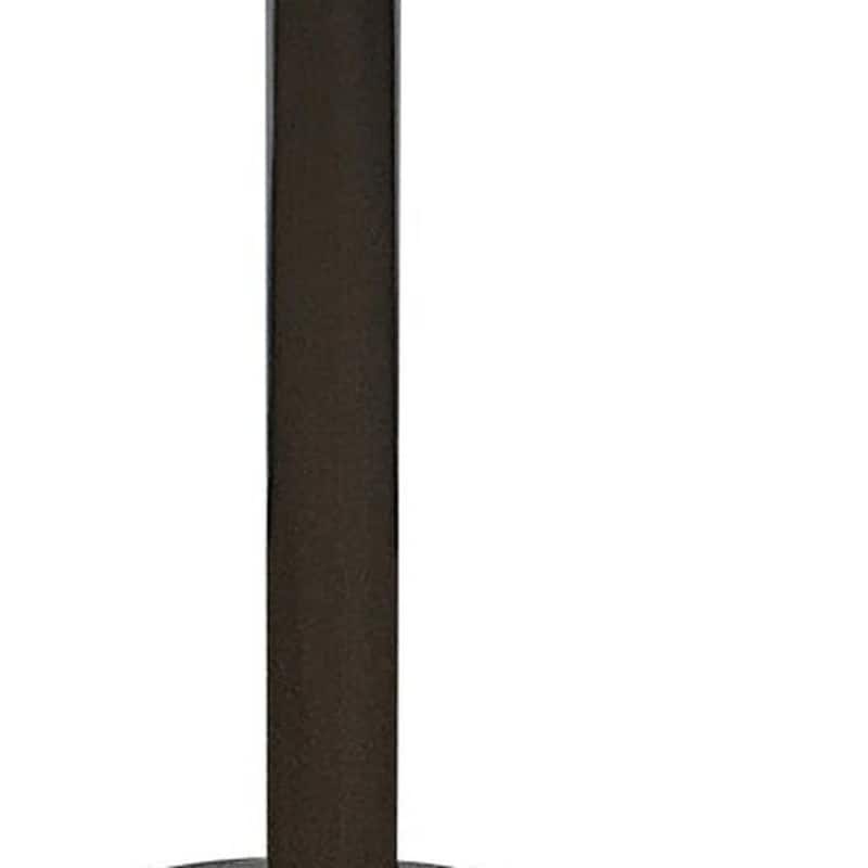 HomeRoots 36" White and Silver Wood and Metal Pedestal Base Round Top Dining Table - 35.50 in. x 35.00 in. x 35.50 in.