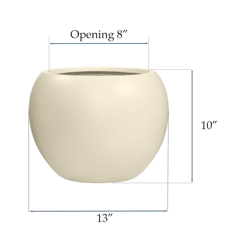 DreamPatio Riverside Fiberstone Composite Ball Planter for Indoor/Outdoor - Smooth Automotive 2K Coating