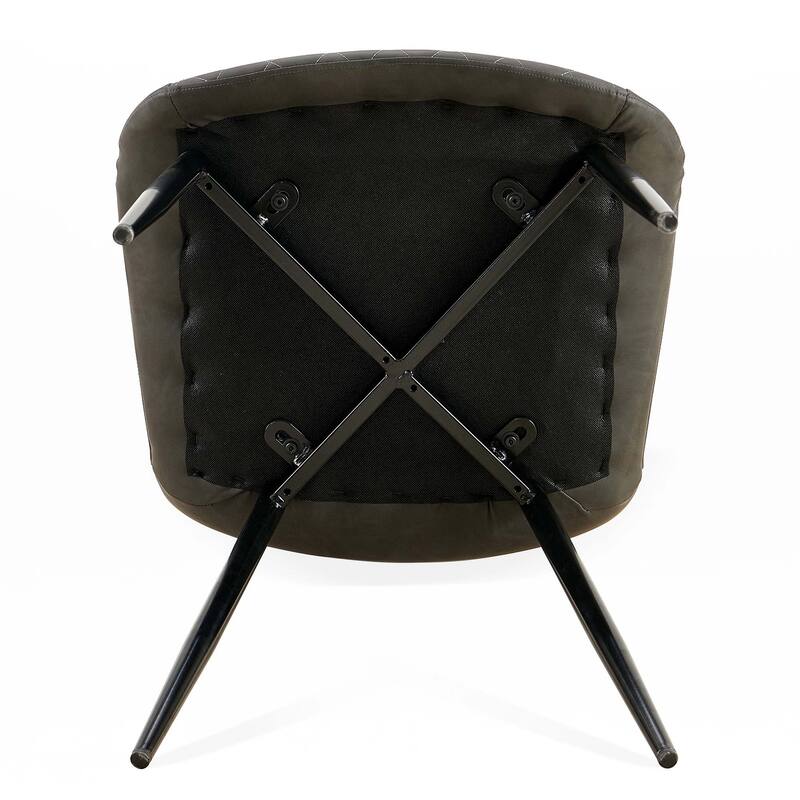 Mid-Century Leathaire Dining Chairs,Side Chair with Metal Legs