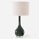 preview thumbnail 1 of 5, Uttermost Essex Green Glass Table Lamp - 27.25" H X 15" W X 15" D
