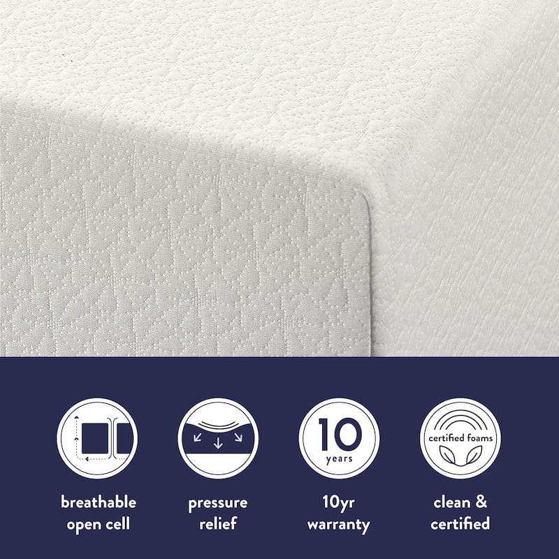 8-inch Layered Memory Foam Mattress by Crown Comfort