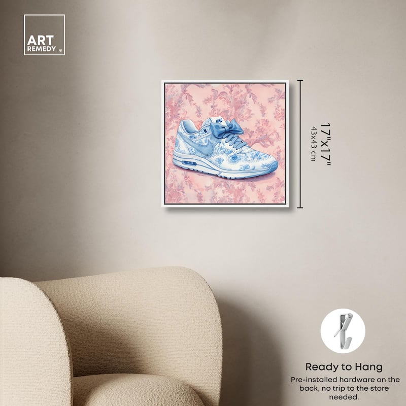 Blue Bow Sneaker II Canvas by Art Remedy