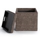 preview thumbnail 31 of 83, WYNDENHALL Townsend 17 inch Wide Contemporary Square Storage Ottoman