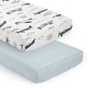 preview thumbnail 1 of 4, Sweet Jojo Designs Vintage Airplane Boy 2 Pack Fitted Crib Sheets Blue Clouds Sky and Green Blue Yellow Airplanes Transportation