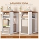 preview thumbnail 103 of 156, Farmhouse Executive L Shaped Desk Home Office Desk with Drawers and Storage Cabinet & Power Outlet