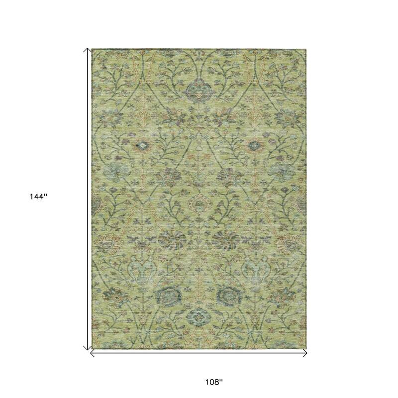 HomeRoots Floral Transitional Rectangle Outdoor Rug
