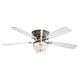 preview thumbnail 3 of 5, Modern 5-Blade Silver Crystal Low Profile Ceiling Fan with Remote Control - 48 Inches