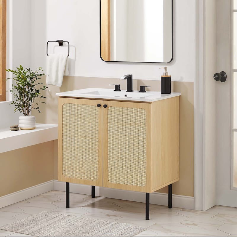 Chaucer Bathroom Cabinet Basin Not Included - Oak - 30"