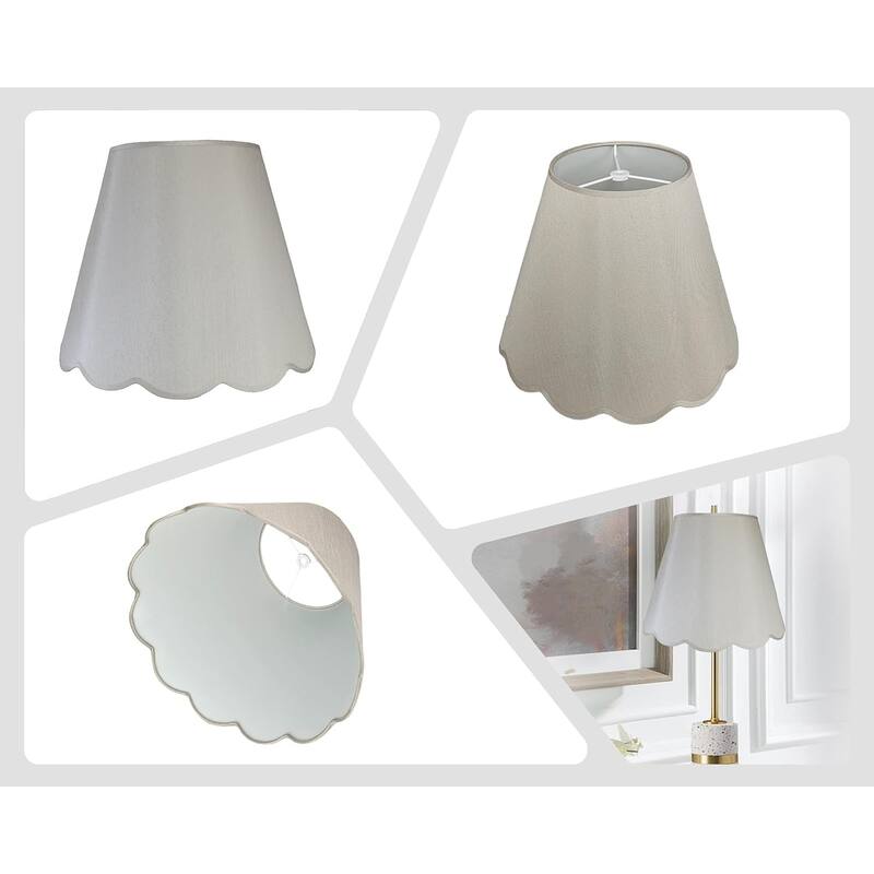 Royal Designs Scallop Empire Lamp Shade Set of 2 - 7 x 13 x 10