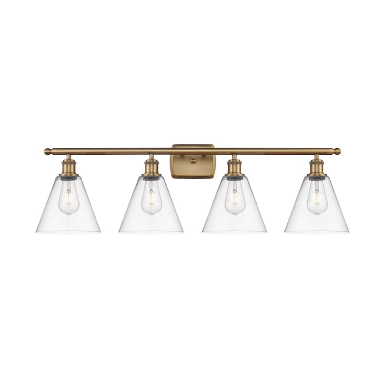 Innovations Lighting 516-4W-11-38 Berkshire Vanity Berkshire 4 Light - Brushed Brass / Clear