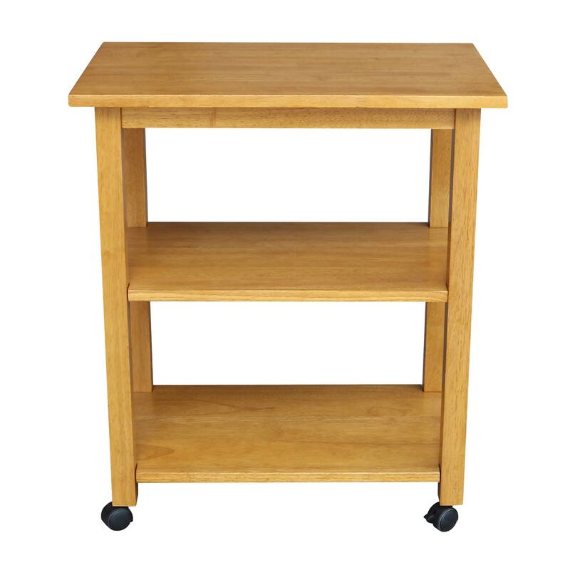 Porch & Den Estelle Solid Wood Microwave Kitchen Cart