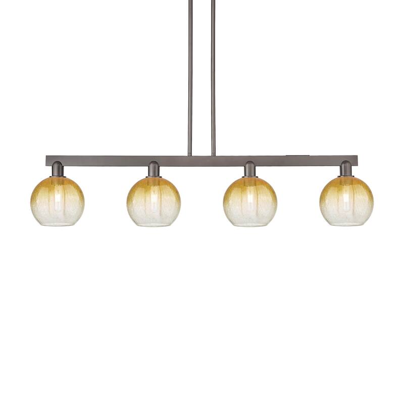 Innovations Lighting 716-4I-12-48 Brookhaven Globe Linear Brookhaven - Oil Rubbed Bronze / Amber