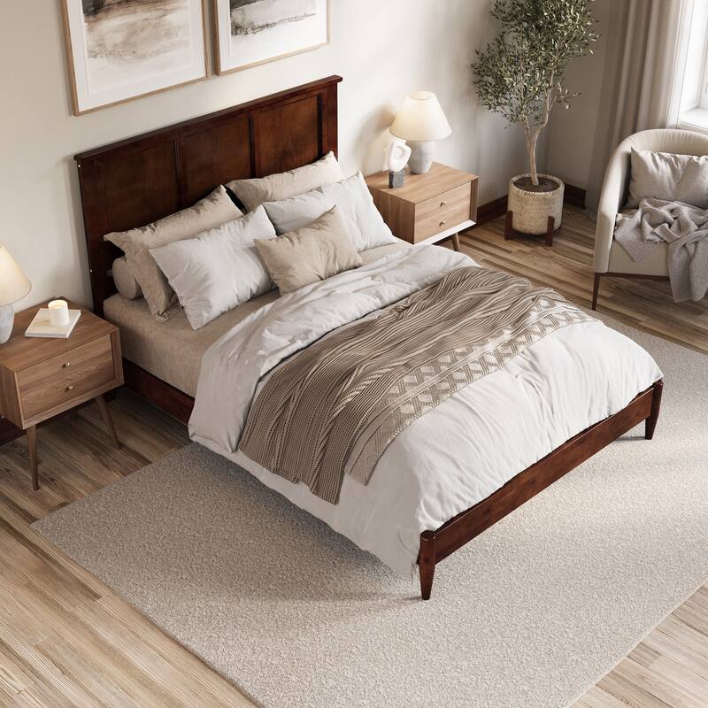 Charlotte Solid Wood Low Profile Platform Bed