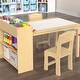 preview thumbnail 2 of 3, Children's Table and Chair Set with Storage and Sturdy Wooden Structure - Natural