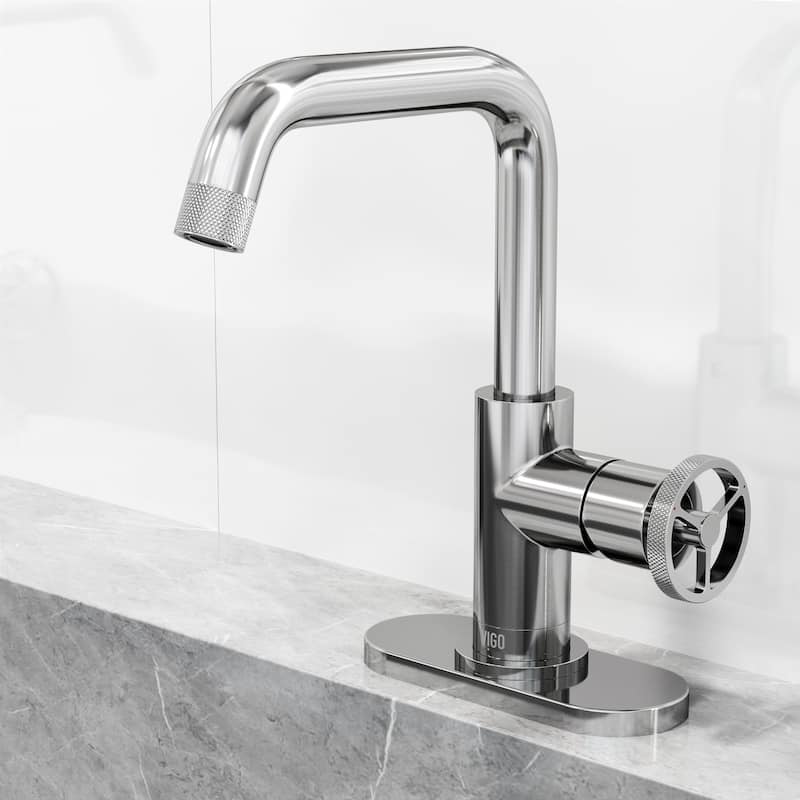 VIGO Cass 9" H Single Handle Single Hole Bathroom Faucet