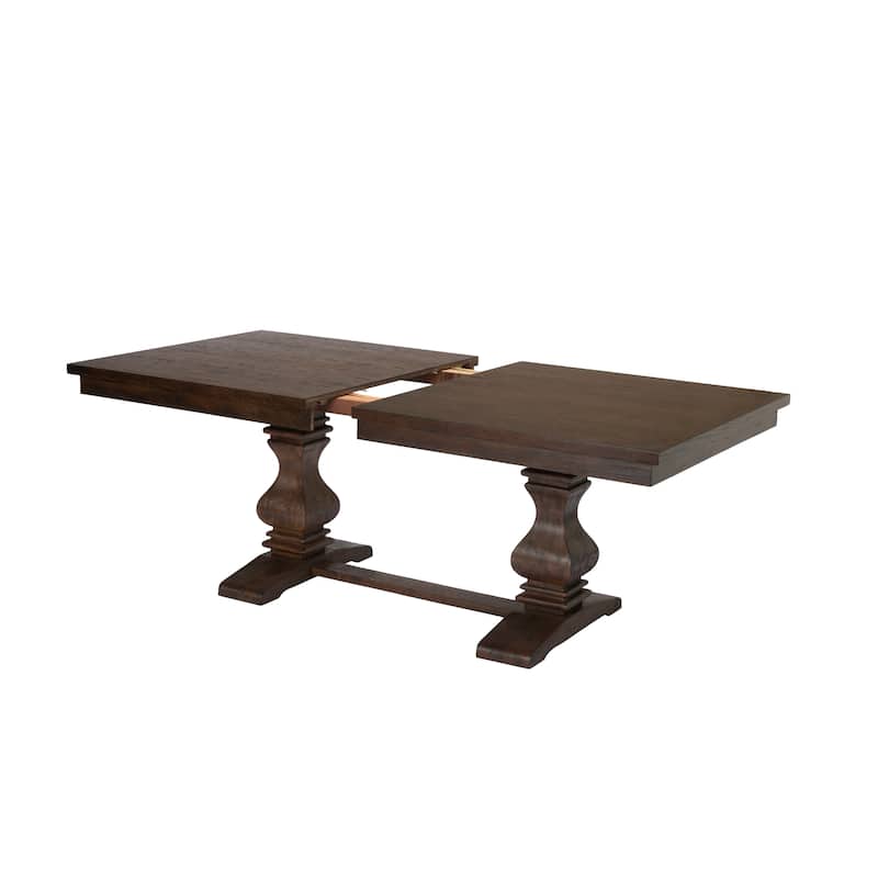 Best Quality Furniture 9-piece Walnut 18" Extension Dining Set