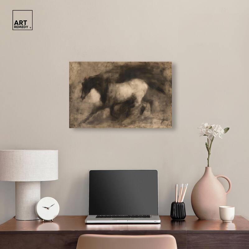 Dark Horse Canvas by Art Remedy, Gallery Wrapped
