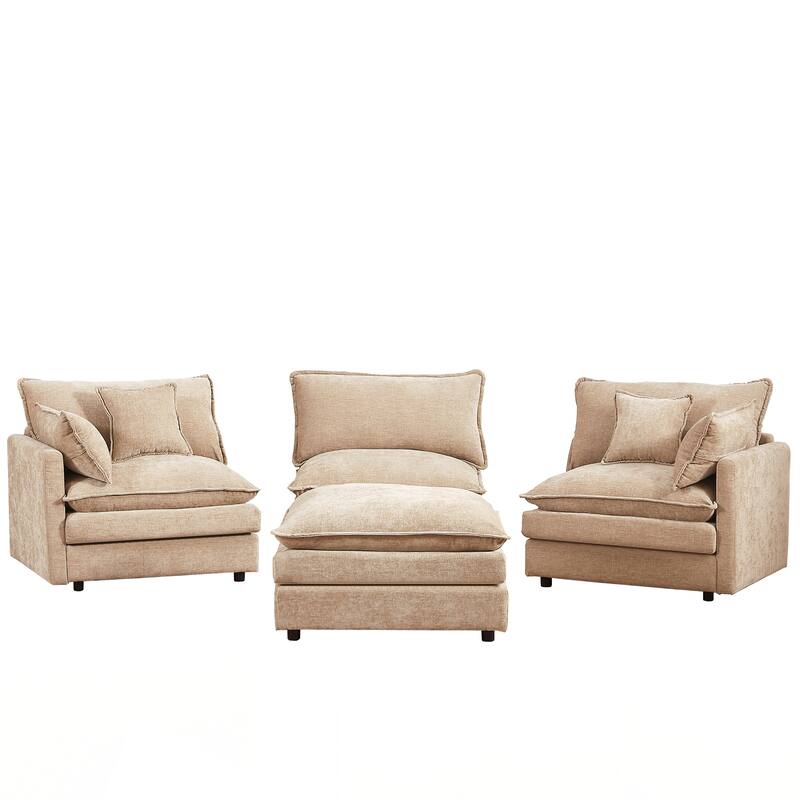 Modular Sectional Sofa, 102 Inch L Shaped Couch Set for Living Room