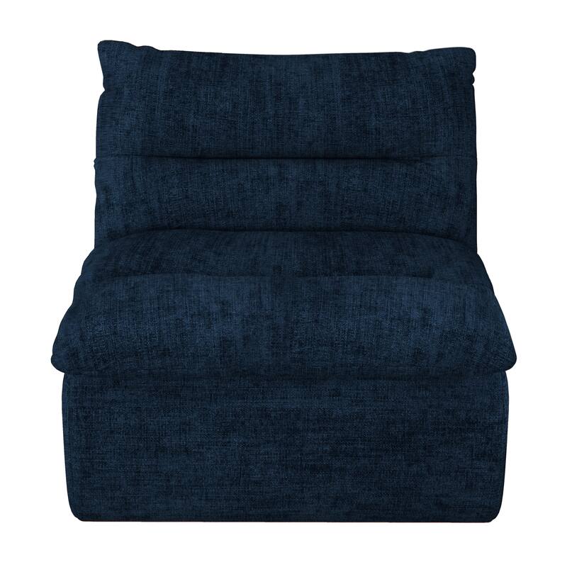 Comfy Accent Bean Bag Couch, Single Corner Chair Sofa for Living Room Bedroom Salon Office - Blue