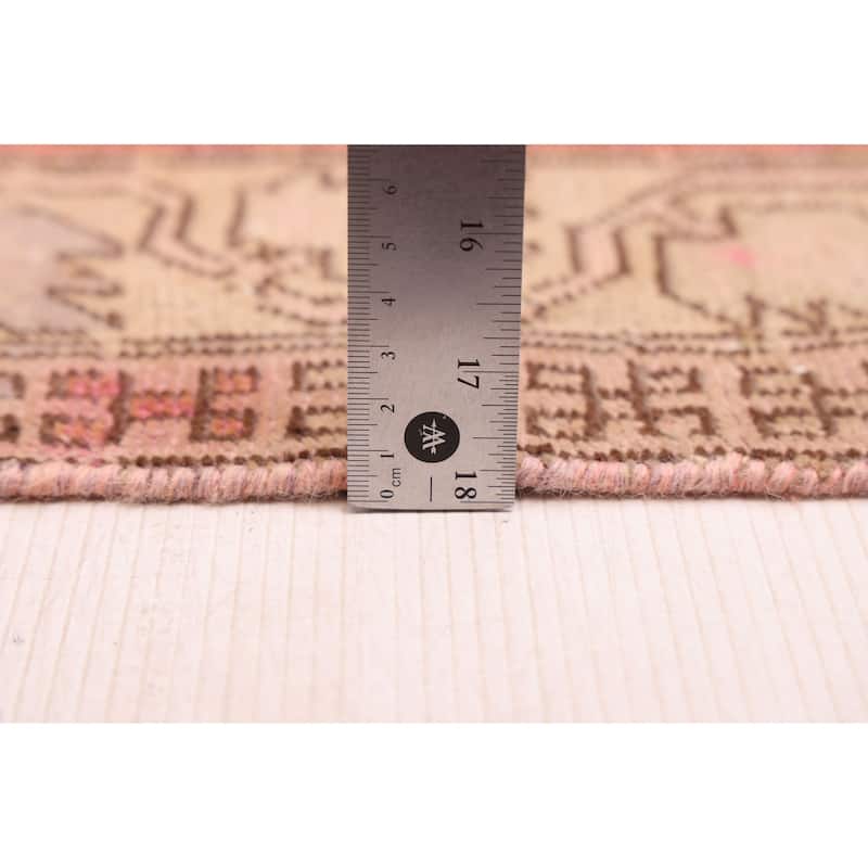 ECARPETGALLERY Hand-knotted Antalya Vintage Tan Wool Rug - 3'10 x 9'9