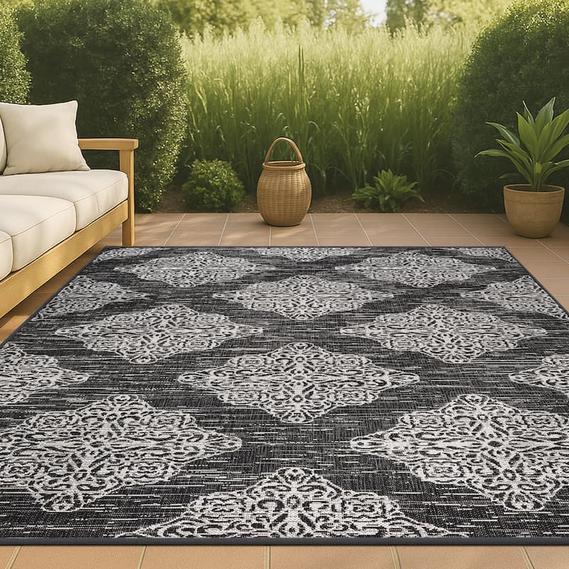 JONATHAN Y Arabesque Ornate Medallions Indoor/Outdoor Area Rug