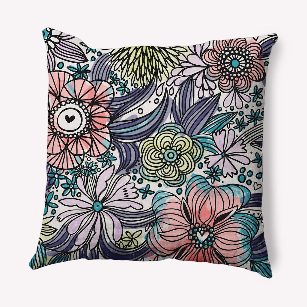 Flower Melange Decorative Throw Pillow