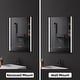 preview thumbnail 8 of 32, Rail Aluminum Recessed/Surface Mount Bathroom Medicine Cabinet with Mirror, Adjustable Brightness, Defogging & USB Port