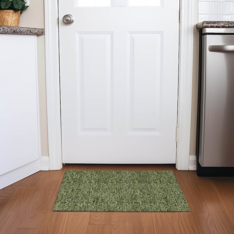 Machine Washable Indoor/ Outdoor Chantille Floral Rug