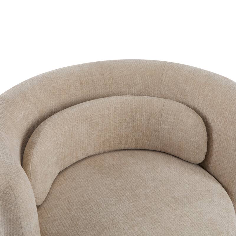 Christopher Knight Home - Swivel Green Fabric Accent Armchair with Lumbar Pillow