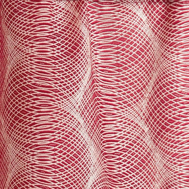 Violet Linen Circular Full Concentric Rings Spiral, 60" x 15", Straight, Rod Pocket Curtain Valance