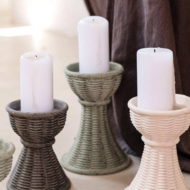 Casa Sage Green Large Candlestick