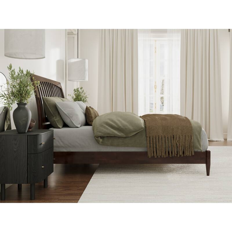 Orleans Solid Wood Low Profile Sleigh Platform Bed