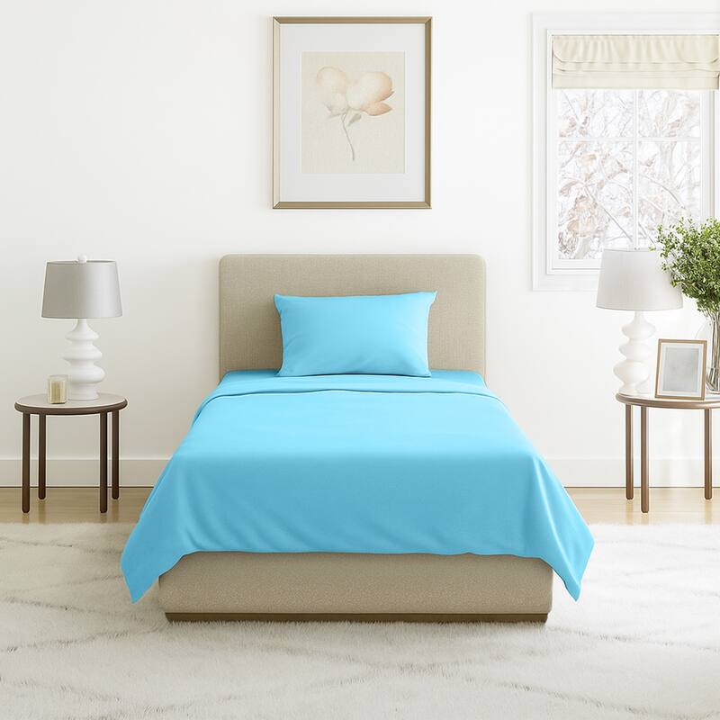 Wrinkle Resistant Brushed Microfiber Sheet Set by Windsor Home - Twin - Blue
