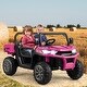 preview thumbnail 7 of 38, Gymax 12V 2 Seater Ride On UTV Dump Truck Remote w/ Electric Dump Bed