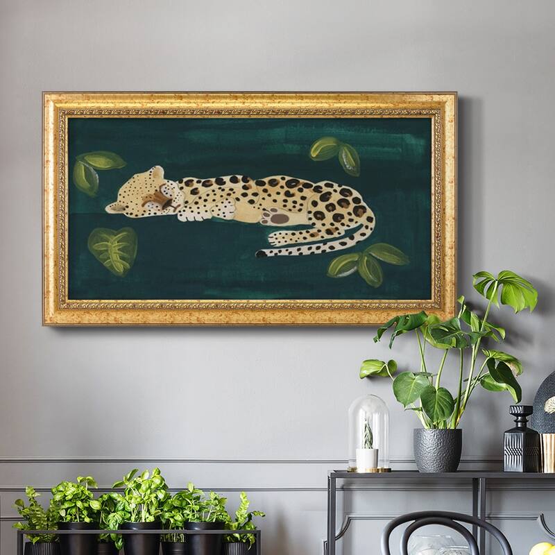 Lethargic Leopard II Premium Framed Canvas- Ready to Hang