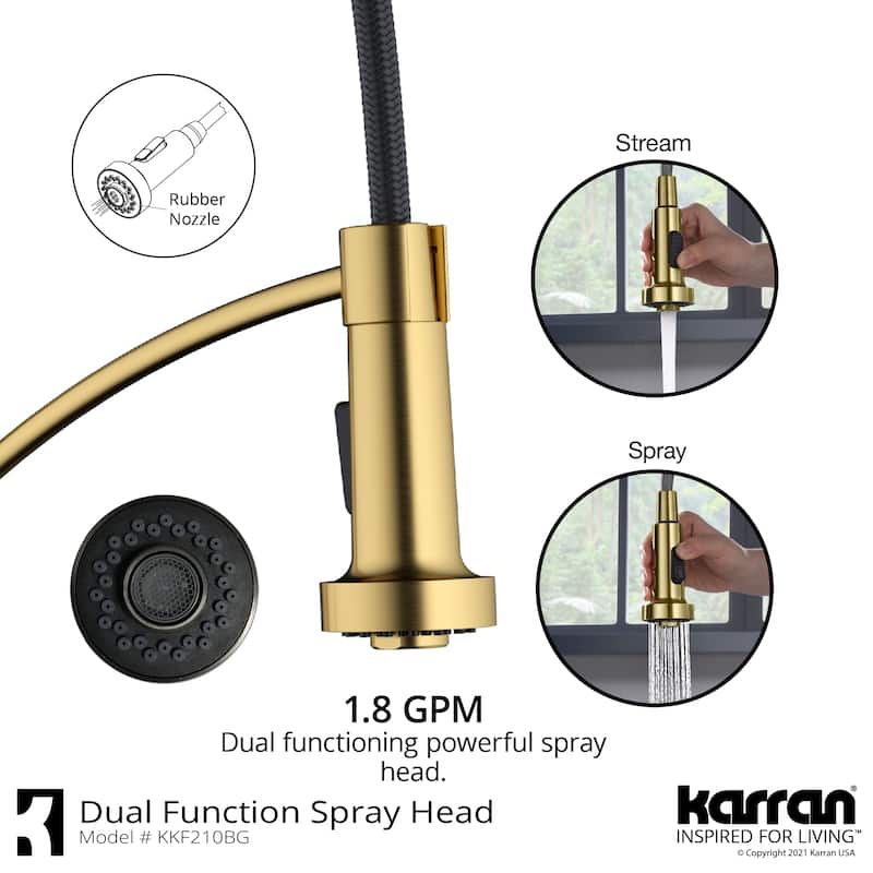 Karran Scottsdale Single-Handle Pull-Down Sprayer Kitchen Faucet