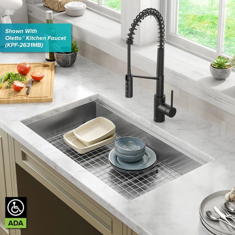 KRAUS Kore Workstation Undermount Stainless Steel Kitchen Sink