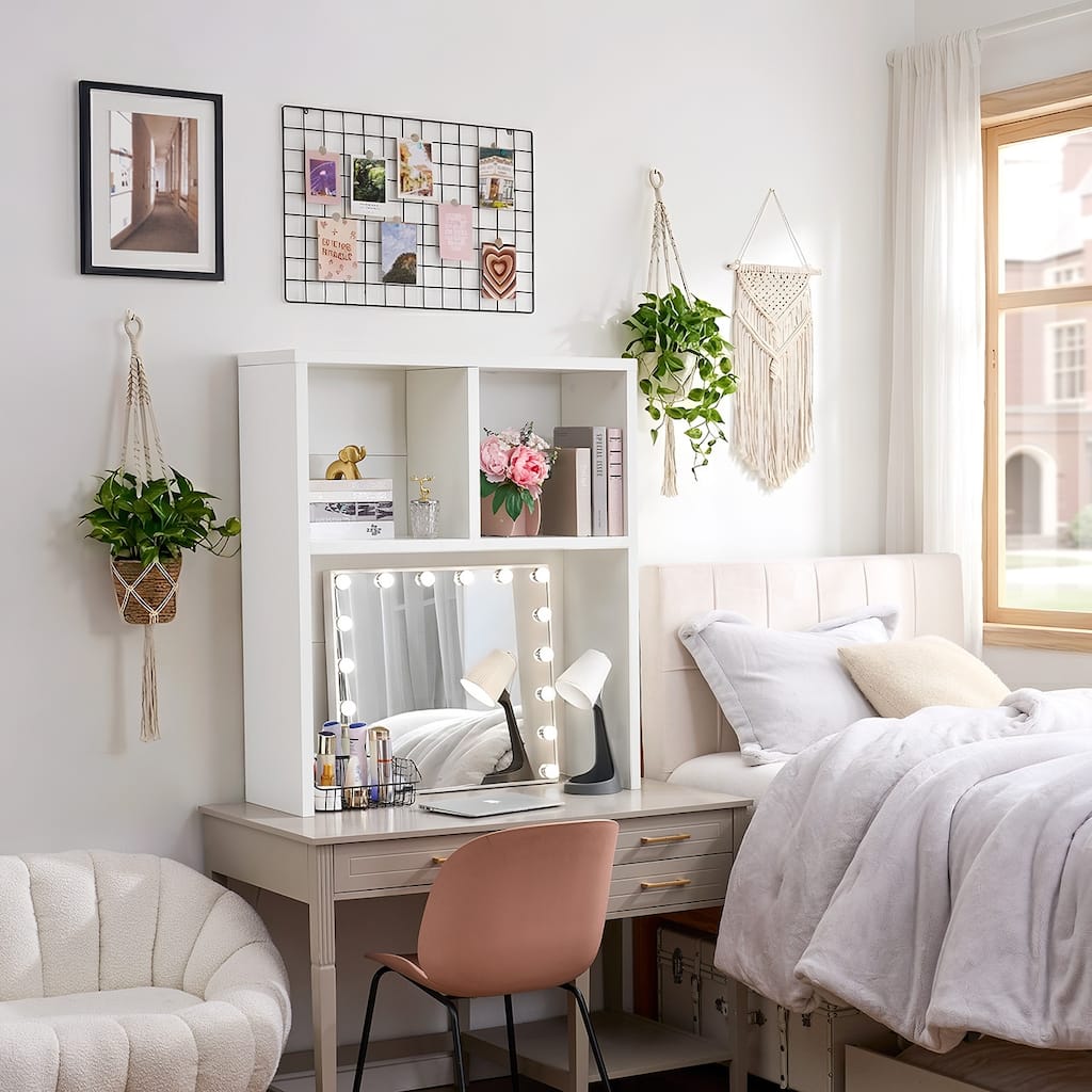 DormCo Yak About It® Double Cube Thick - White Desk Bookshelf Hutch
