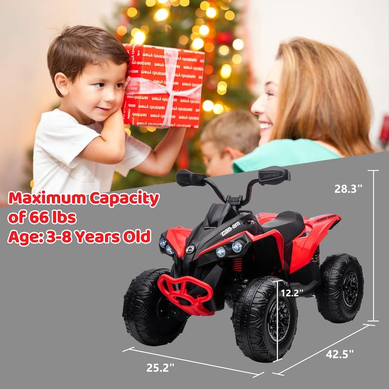 Kids ATV 4 Wheeler, 12V Ride On Toys Car for Best Kids Gift, Green