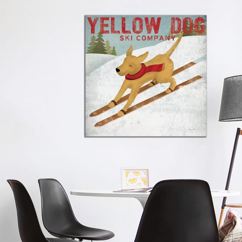 iCanvas "Yellow Dog Ski Co." by Ryan Fowler Canvas Print - 37x37x1.5