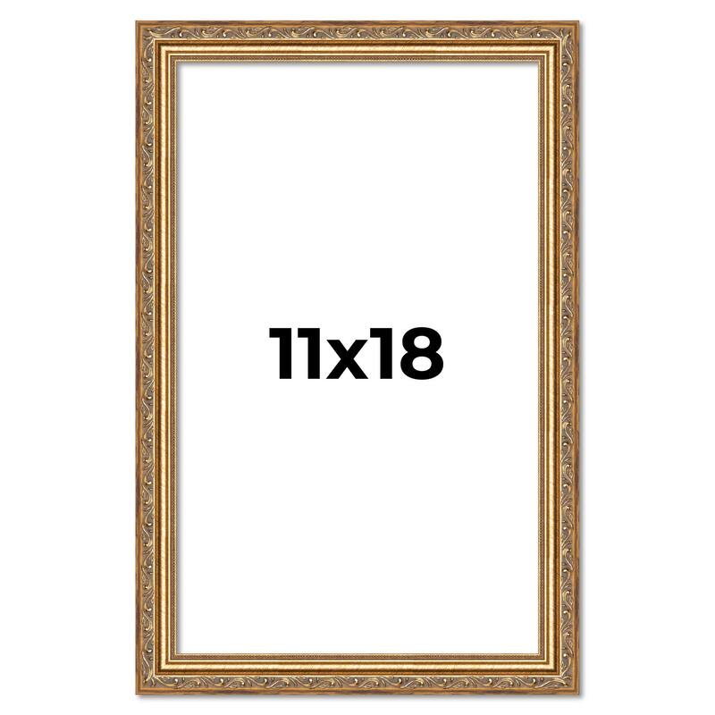 11x18 Frame Red Solid Wood Picture Frame Width 1.75 Inches | Interior Frame Depth 1 13/16 Inches