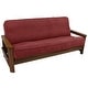 preview thumbnail 5 of 17, Microsuede Corded Full-Size 8-10 Inch Thick Futon Cover - Full Red Wine