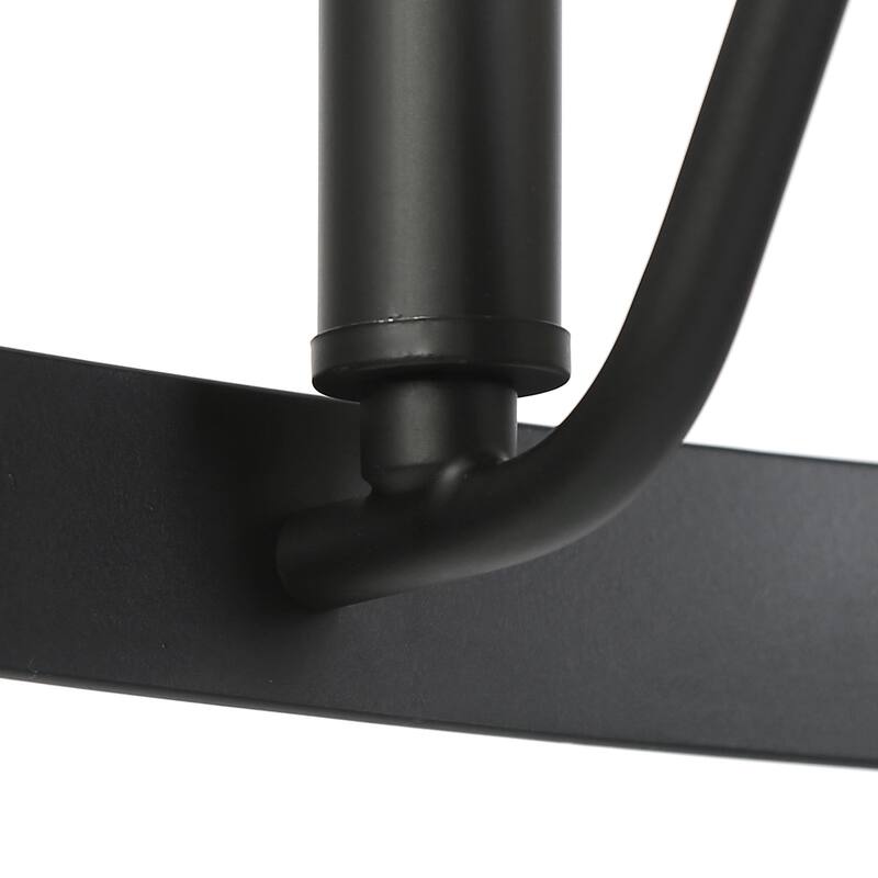 Modern Classic 8-Light Chandelier Matte Black Circular Light Fixture for Dining Room - 32.5 " × 20.5 "