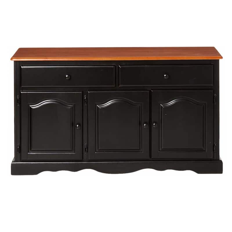 53" Antique Black and Cherry Treasure Buffet