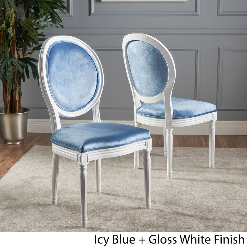 Phinnaeus Contemporary Velvet Dining Chairs (Set of 2) by Christopher