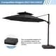 preview thumbnail 9 of 46, Crestlive Products Luxury 11.5 Ft Patio Cantilever Umbrella with Round Double Top