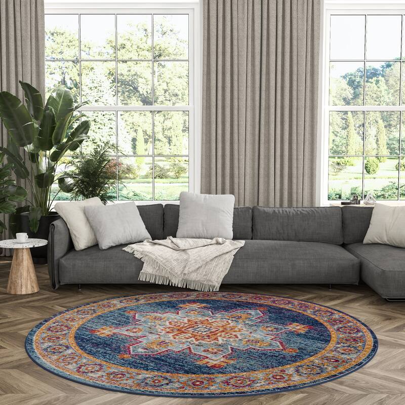 Gematria French Country Medallion Indoor Area Rug